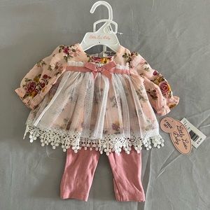 Little Lass baby girl matching set